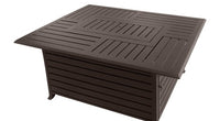 Thumbnail for AZ Patio Heaters Rectangular Slatted Aluminum Fire Pit