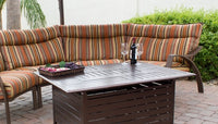 Thumbnail for AZ Patio Heaters Rectangular Slatted Aluminum Fire Pit