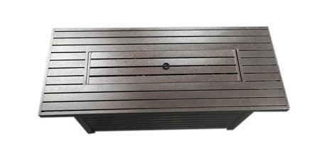 AZ Patio Heaters Rectangle Hammered Bronze Fire Pit With Wind Screen