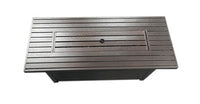 Thumbnail for AZ Patio Heaters Rectangle Hammered Bronze Fire Pit With Wind Screen