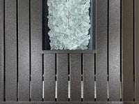 Thumbnail for AZ Patio Heaters Rectangle Hammered Bronze Fire Pit With Wind Screen