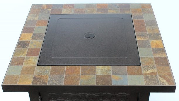 AZ Patio Heaters 30" Square Slate Tile Top Fire Pit