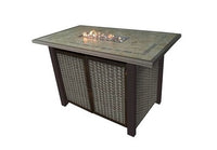 Thumbnail for AZ Patio Heaters Rectangular Bar Height Tile Top Fire Pit With Wind Screen