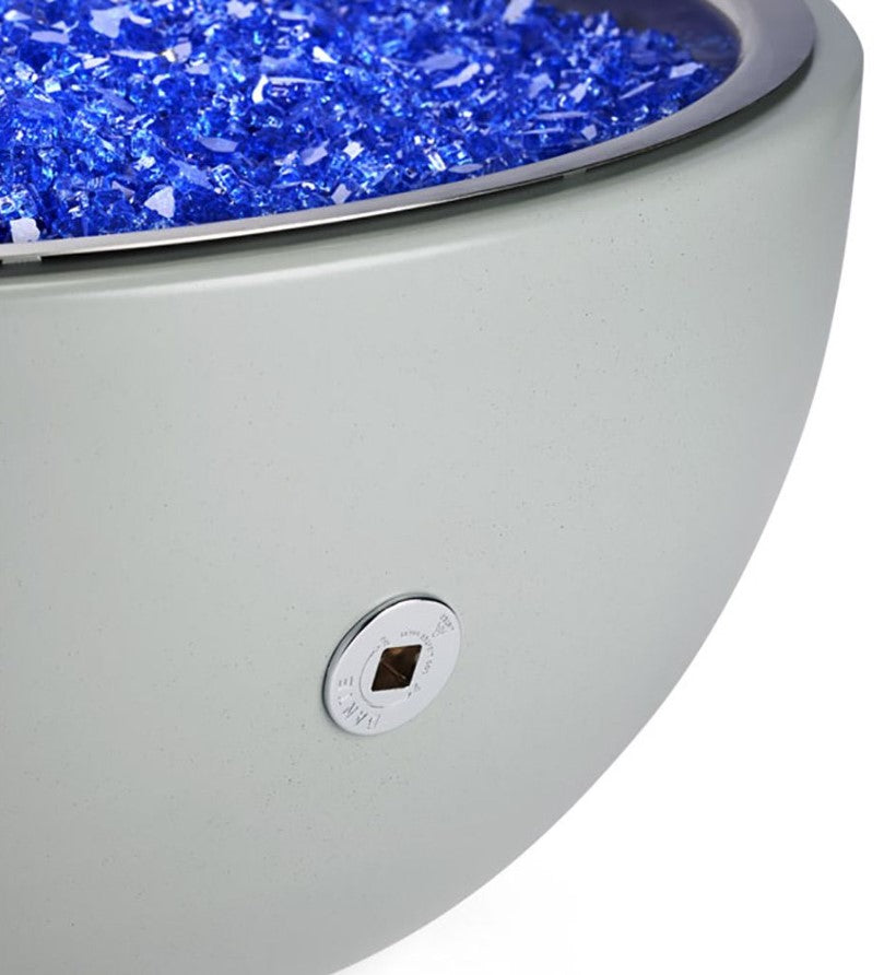 HPC Fire 35" Round Powder Coated Aluminum Gas Fire Bowl
