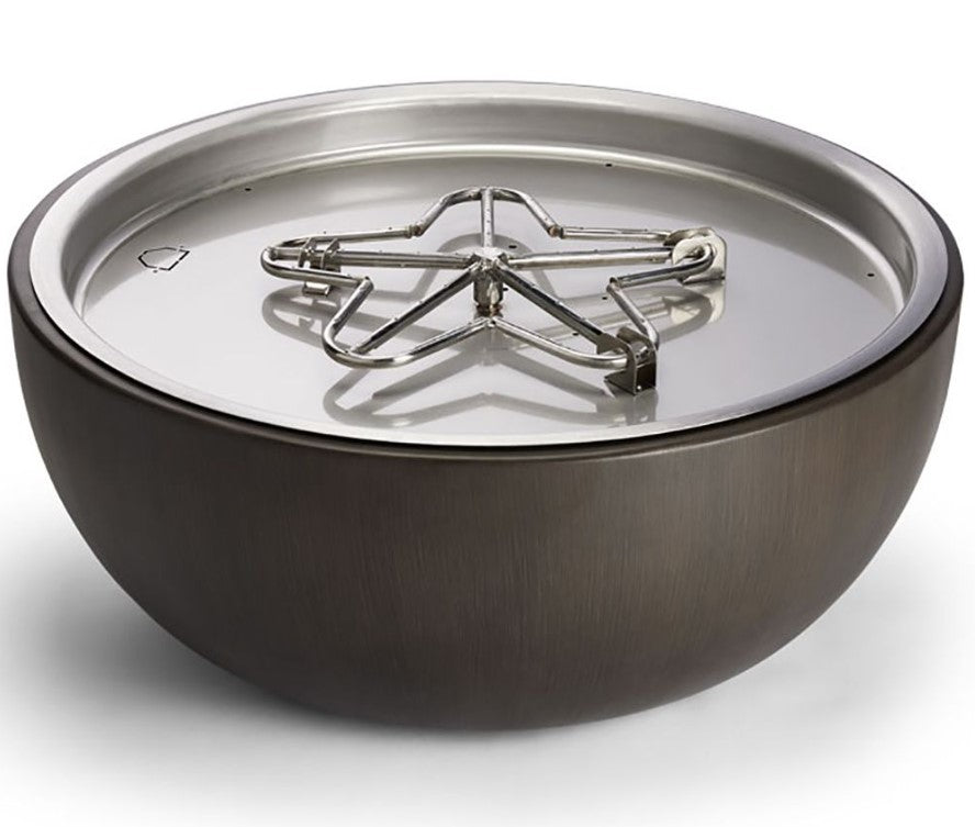 HPC Fire 35" Round Powder Coated Aluminum Gas Fire Bowl