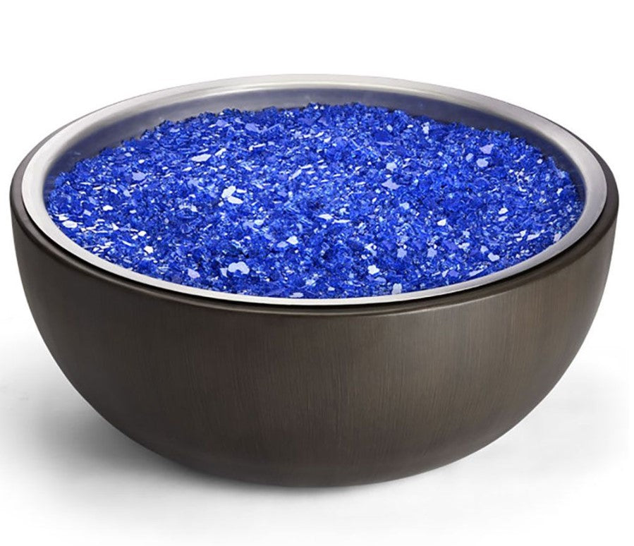 HPC Fire 35" Round Powder Coated Aluminum Gas Fire Bowl