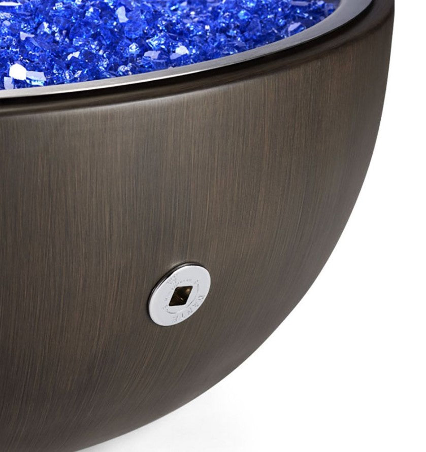 HPC Fire 35" Round Powder Coated Aluminum Gas Fire Bowl