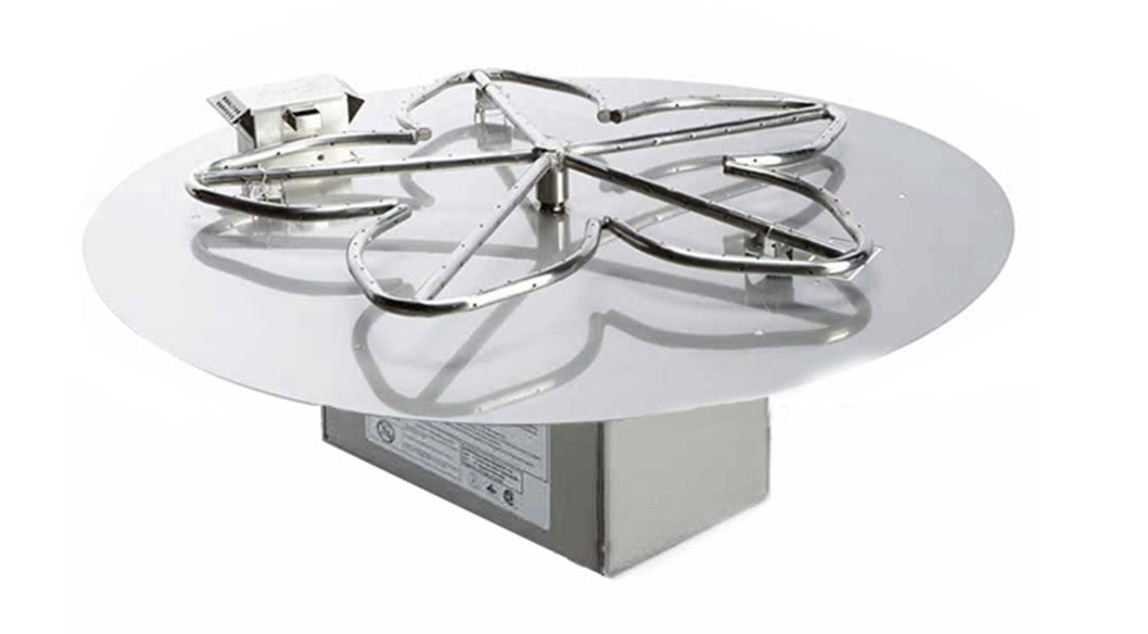 HPC Fire Tempe 31" Round Hammered Copper Gas Fire Bowl