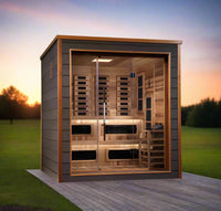 Thumbnail for Golden Designs Karlstad 6-Person Hybrid Outdoor Sauna | GDI-8226-01