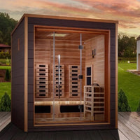 Thumbnail for Golden Designs Karlstad 6-Person Hybrid Outdoor Sauna | GDI-8226-01