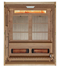 Thumbnail for Golden Designs Soria 3-Person Full Spectrum EMF Hybrid Indoor Sauna | GDI-8330-01