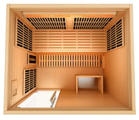 Thumbnail for Golden Designs Soria 3-Person Full Spectrum EMF Hybrid Indoor Sauna | GDI-8330-01