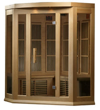 Thumbnail for Maxxus 3-Person Low EMF FAR Infrared Corner Indoor Sauna | MX-K356-01