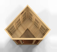 Thumbnail for Maxxus 3-Person Low EMF FAR Infrared Corner Indoor Sauna | MX-K356-01
