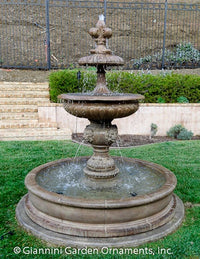 Thumbnail for Giannini Garden Piazza Veneta Outdoor Fountain With Lions Piped For Pond