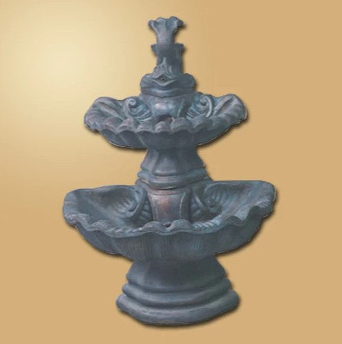 Giannini Garden Two Tier Shell Fountain With Fish