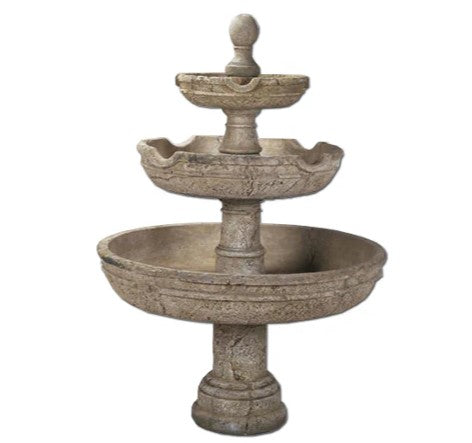 Giannini Garden Agrigento Three Tier Outdoor Water Fountain