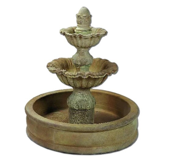 Giannini Garden Regina Two Tier with 37" Pond Outdoor Fountain