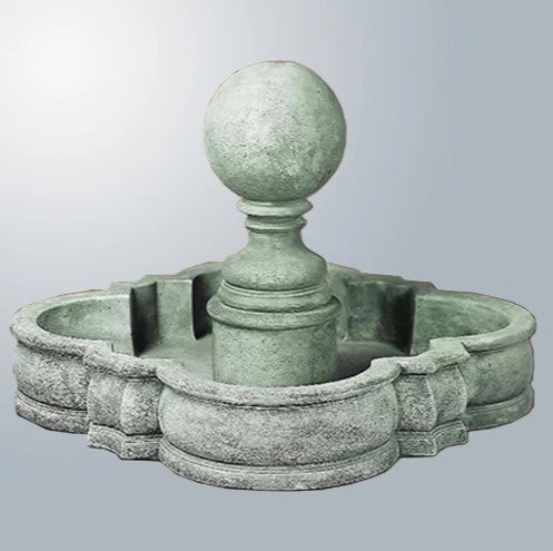 Giannini Garden Sfera Sphere Stone Outdoor Water Fountain