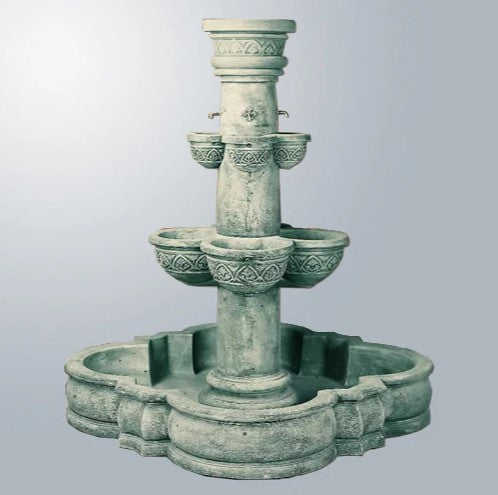 Giannini Garden Plaza Minerva Fountain With Quatrefoil Basin
