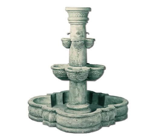 Giannini Garden Plaza Minerva Fountain With Quatrefoil Basin