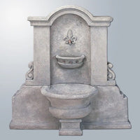 Thumbnail for Giannini Garden Flaminia Fleur De Lis Wall Outdoor Water Fountain