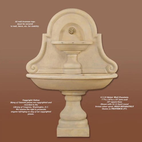Giannini Garden Belair Wall Outdoor Water Fountain For Spout