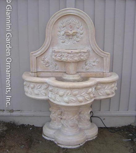 Giannini Garden Deruta Lemon Wall Outdoor Water Fountain