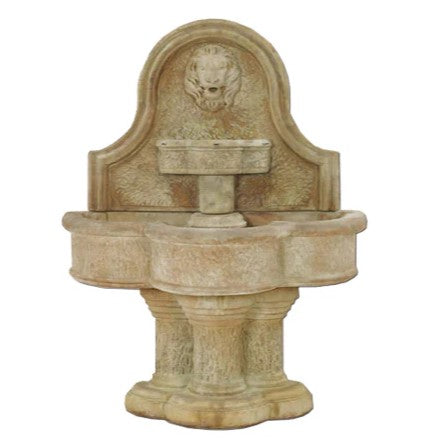 Giannini Garden Luccan Lion Wall Outdoor Water Fountain
