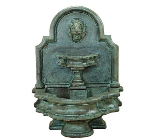 Giannini Garden Rialto Lion Wall Outdoor Water Fountain