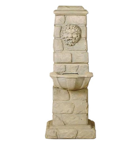 Giannini Garden Green Man Column Outdoor Water Fountain