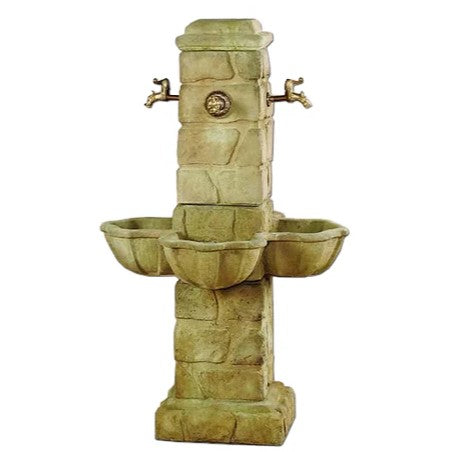 Giannini Garden Quattro Rustichella Outdoor Water Fountain for 4 Spout