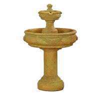 Thumbnail for Giannini Garden Rosa Two Tier Outdoor Water Fountain with Tall Base