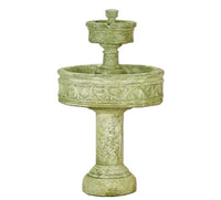 Thumbnail for Giannini Garden Paestum Two Tier Outdoor Water Fountain with Tall Base