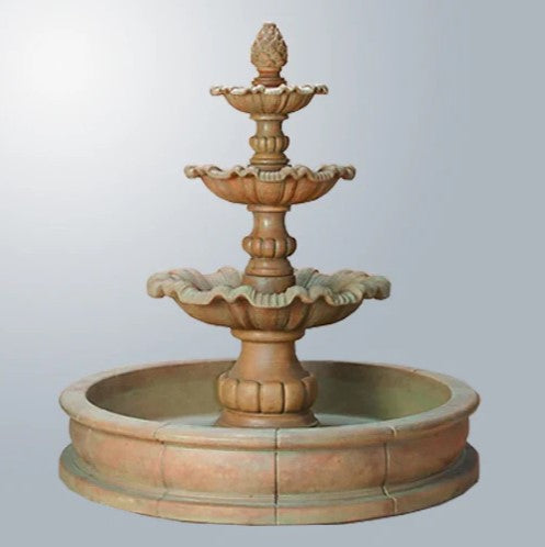 Giannini Garden Garda Three Tier Pond Fountain