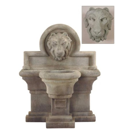 Giannini Garden Leone Grande Wall Outdoor Fountain