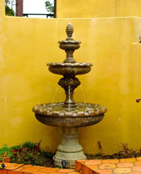 Thumbnail for Giannini Garden Monegasque Lion Three Tier Fountain