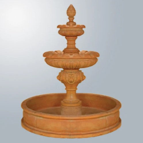 Giannini Garden Empiro Lion Two Tier Pond Fountain