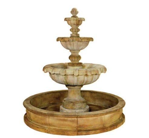 Giannini Garden Jardin Three Tier Pond Fountain