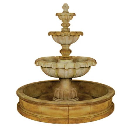 Giannini Garden Vistamar Three Tier Pond Fountain