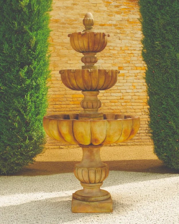 Giannini Garden Urbino Grande Three Tier Pond Fountain