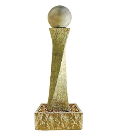 Giannini Garden Rustic Twist Fountain With Ball