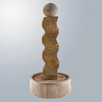 Thumbnail for Giannini Garden Rustic Wave Fountain With Ball