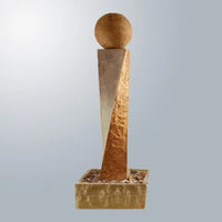 Thumbnail for Giannini Garden Twist Rock Fountain With Ball