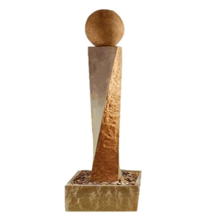 Giannini Garden Twist Rock Fountain With Ball