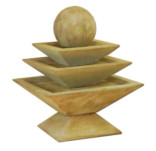 Giannini Garden Shallow Three Tier Tapered Square Fountain