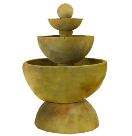 Giannini Garden Tondo Three Tier Fountain With Spillways
