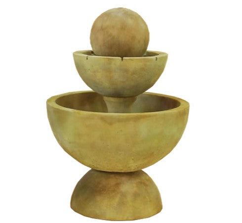 Giannini Garden Tondo Two Tier Fountain With Spillways