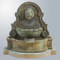 Thumbnail for Giannini Garden Liguria Lion Wall Fountain With Step