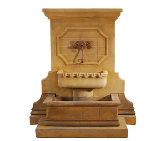 Giannini Garden Savonna Wall Fountain With Step For Spout